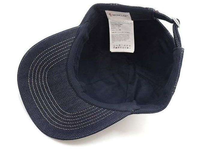 Moncler Denim Baseball Cap Blau - Ansicht 6