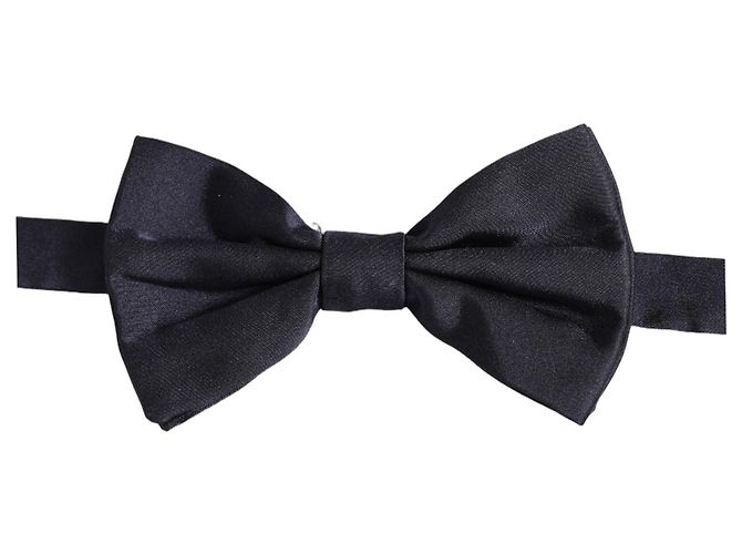 Dolce & Gabbana Papillon regolabile in seta blu scuro da uomo - vista 4