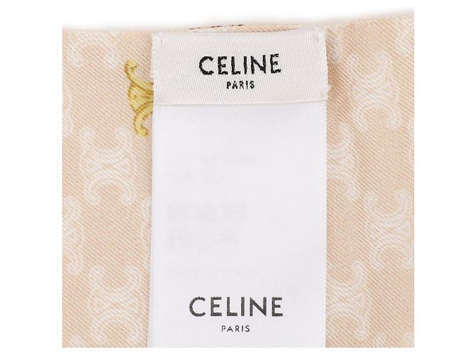 Foulard in twill di seta Céline Sabbia Bianco Ruggine - vista 8