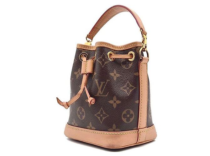 Borsa a mano Louis Vuitton Monogram Nano Noe Marrone - vista 2