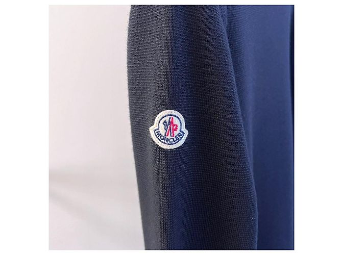 Moncler Gestrickter wattierter Wollcardigan Schwarz - Ansicht 3