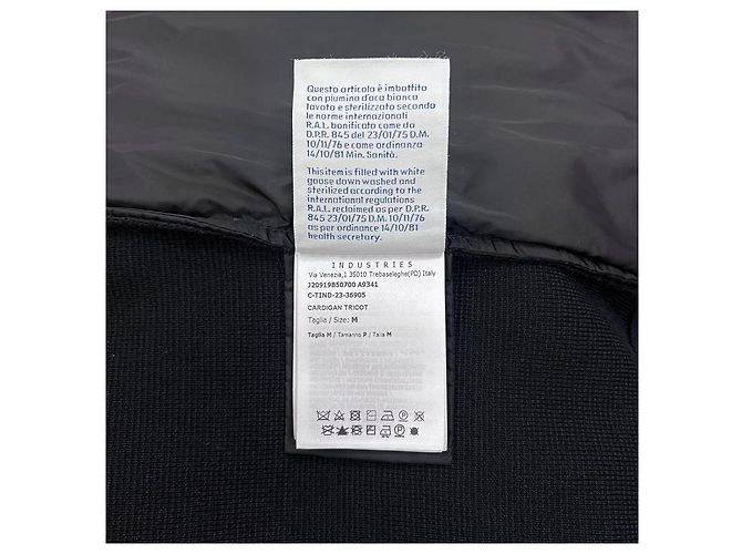 Moncler Gestrickter wattierter Wollcardigan Schwarz - Ansicht 7