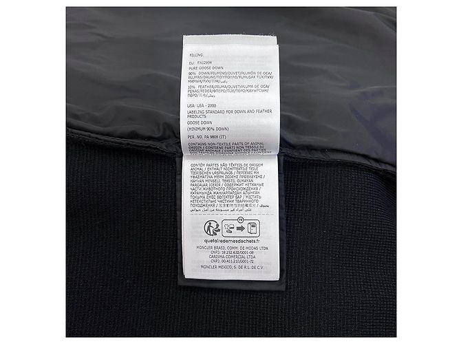 Moncler Gestrickter wattierter Wollcardigan Schwarz - Ansicht 8