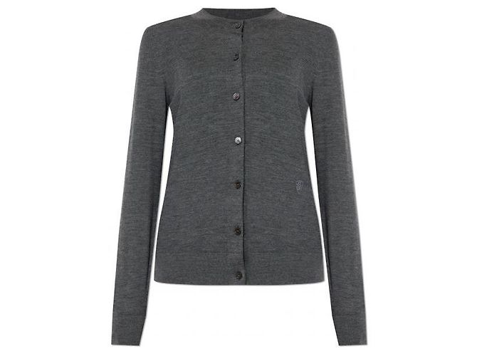 Burberry Cardigan Mittelgrau Wolle - Ansicht 2