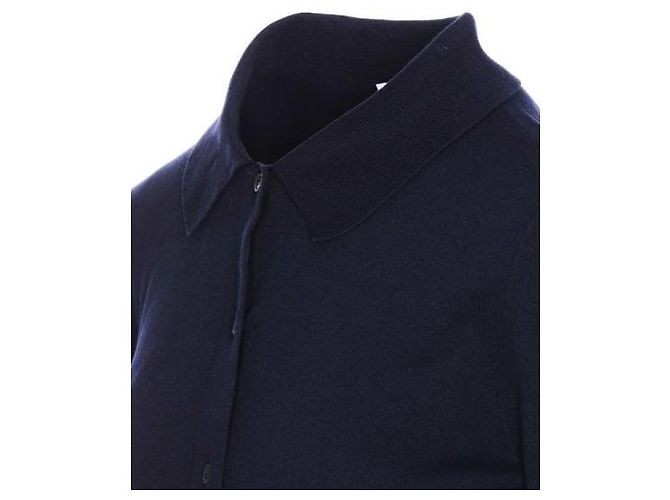 Camisa Thom Browne 4-Bar Stripe de algodão azul marinho - vista 4