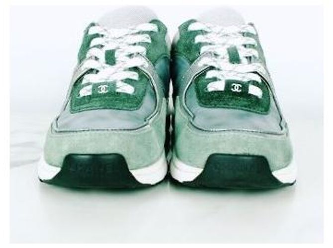 Chanel Baskets Cruise avec logo CC Vert - vue 5