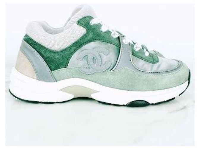 Chanel Baskets Cruise avec logo CC Vert - vue 6