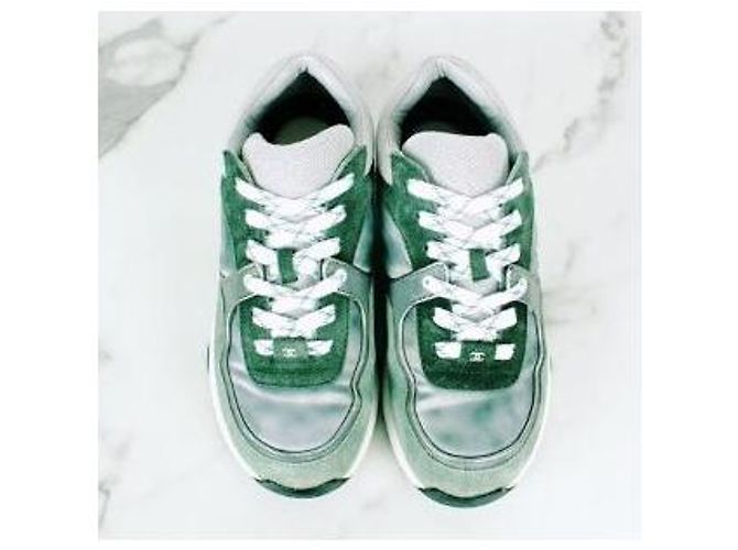 Chanel Baskets Cruise avec logo CC Vert - vue 7
