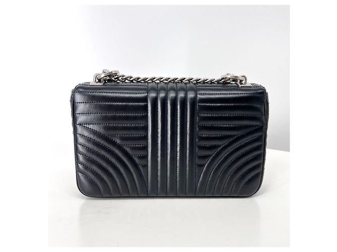 Prada Borsa a spalla con patta Diagram Chain Black - vista 3