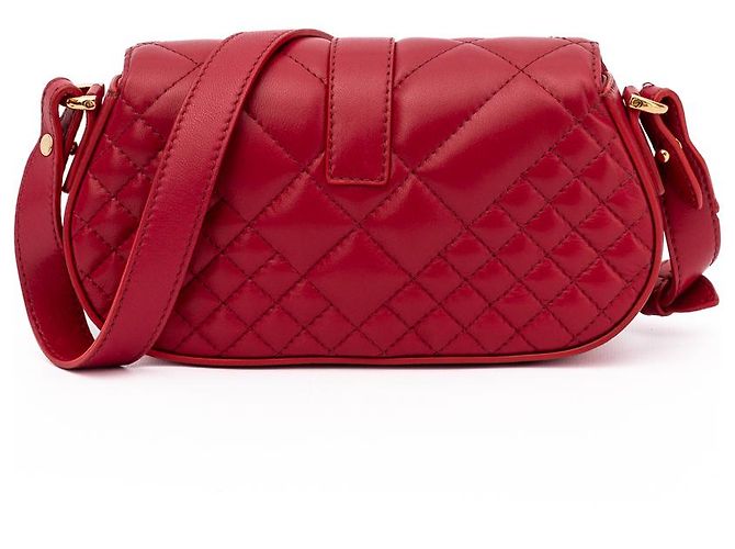 Versace Gesteppte Schultertasche aus rotem Leder - Ansicht 3