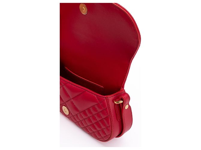 Versace Gesteppte Schultertasche aus rotem Leder - Ansicht 4