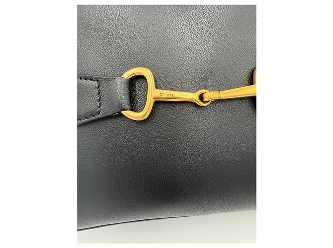 Céline Borsa a mano CELINE CRECY nera tinta unita - vista 2