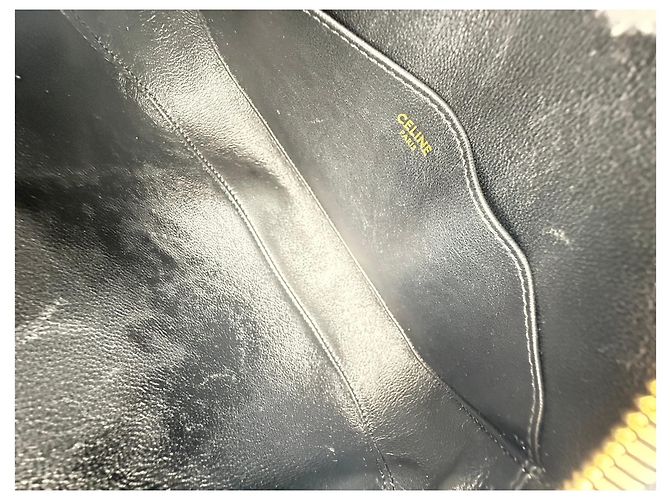Céline Borsa a mano CELINE CRECY nera tinta unita - vista 8