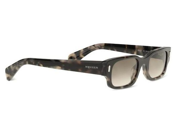 Alexander Mcqueen Gafas de sol de acetato marrón - vista 2