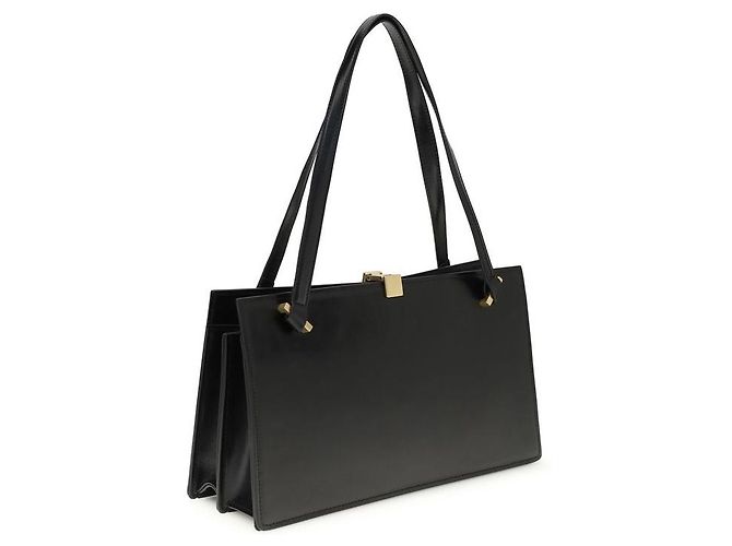 Versace Bolso de hombro Bos Taurus en piel de becerro negra - vista 3
