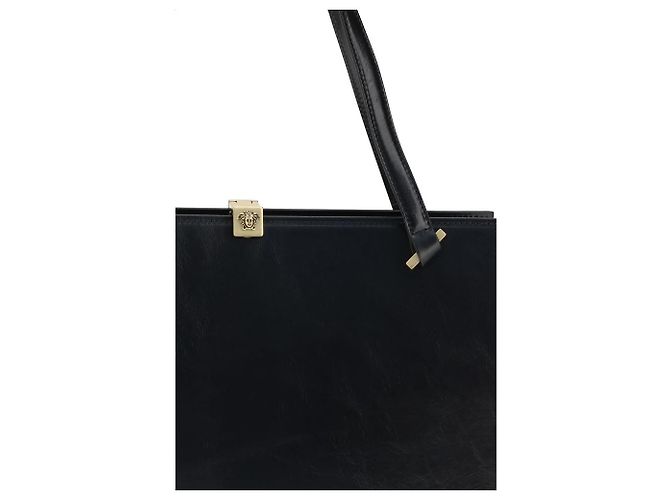 Versace Bolso de hombro Bos Taurus en piel de becerro negra - vista 4