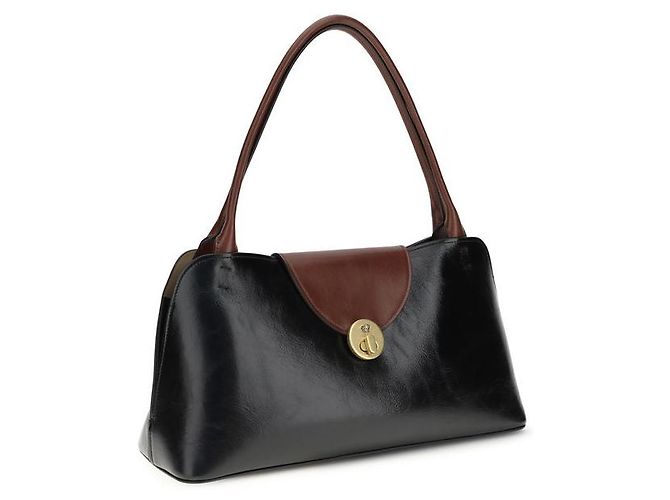 Versace Borsa a tracolla Bos Taurus in pelle di vitello nera - vista 2