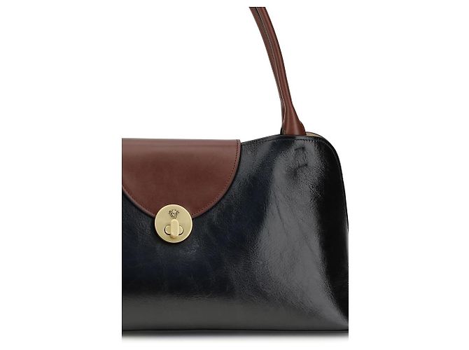 Versace Borsa a tracolla Bos Taurus in pelle di vitello nera - vista 4