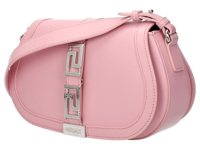 Versace Bolsa de ombro em couro rosa - vista 2