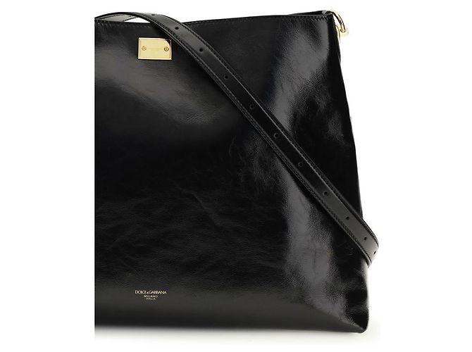 Dolce & Gabbana Borsa a tracolla Bos Taurus in pelle di vitello nera - vista 4