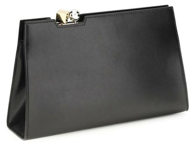 Jacquemus Borsa a tracolla Bos Taurus in pelle di vitello nera - vista 3