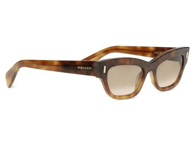 Alexander Mcqueen Braune Acetat-Sonnenbrille - Ansicht 2