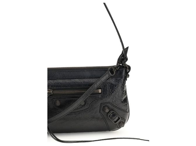 Balenciaga Borsa a tracolla Black Lamb Ovis Aries - vista 4