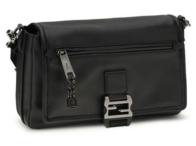 Fendi Borsa a tracolla Bos Taurus in pelle di vitello nera - vista 2