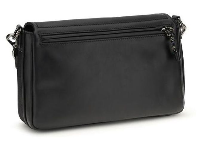 Fendi Borsa a tracolla Bos Taurus in pelle di vitello nera - vista 3