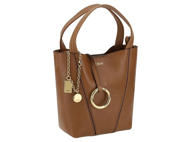 Chloé Borsa a tracolla Bos Taurus in pelle di vitello marrone - vista 2