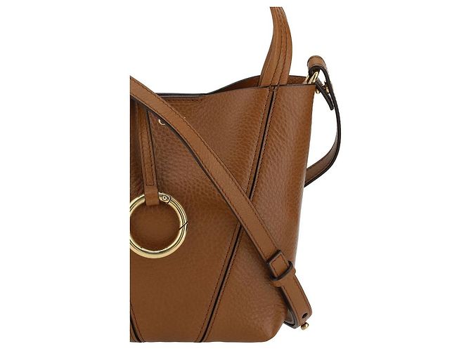 Chloé Borsa a tracolla Bos Taurus in pelle di vitello marrone - vista 4