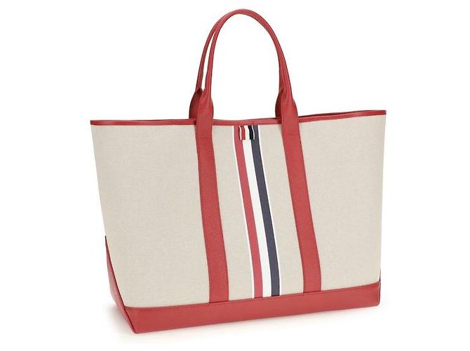 Thom Browne Borsa a tracolla in tessuto rossa - vista 2