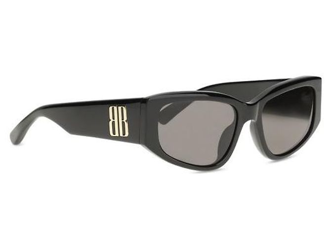 Balenciaga Occhiali da sole in acetato nero - vista 2