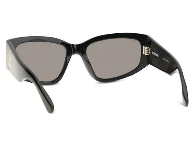 Balenciaga Occhiali da sole in acetato nero - vista 3