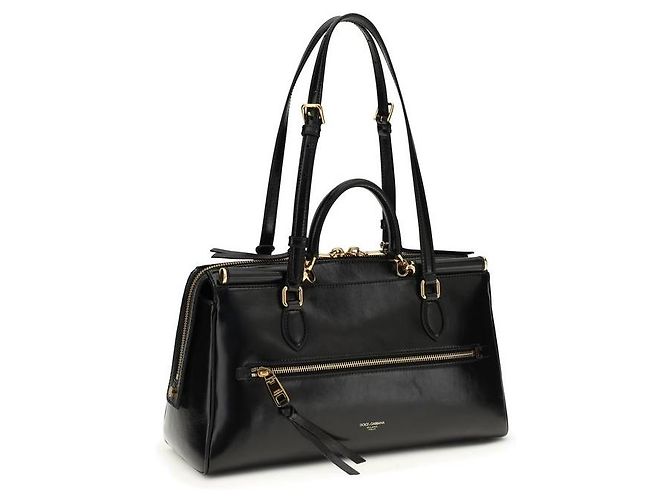 Dolce & Gabbana Borsa a tracolla Bos Taurus in pelle di vitello nera - vista 3
