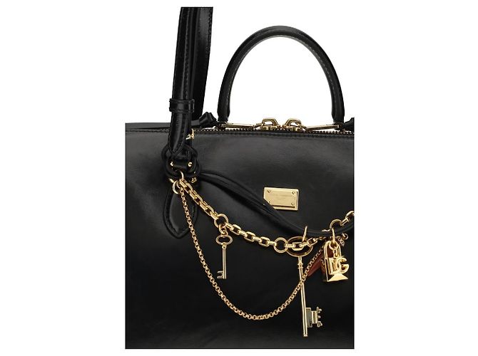 Dolce & Gabbana Borsa a tracolla Bos Taurus in pelle di vitello nera - vista 4