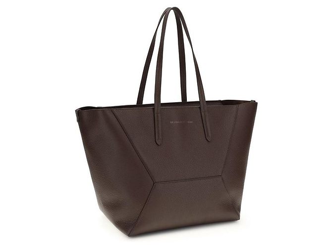Brunello Cucinelli Borsa a tracolla Bos Taurus in pelle di vitello marrone - vista 2