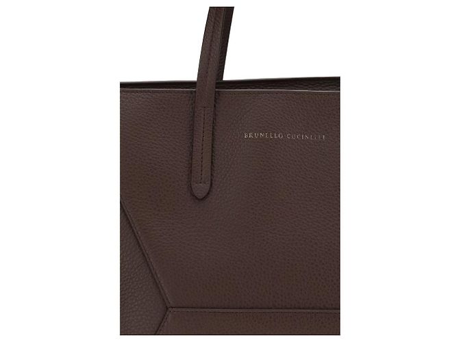 Brunello Cucinelli Borsa a tracolla Bos Taurus in pelle di vitello marrone - vista 4