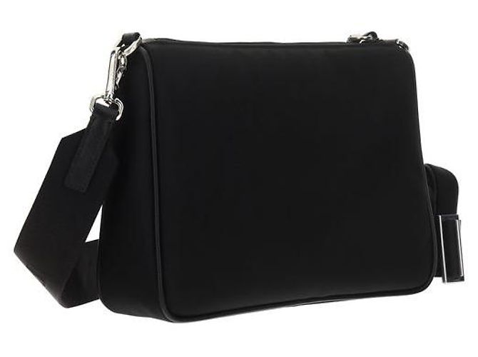 Prada Borsa a tracolla in poliammide riciclata nera - vista 3