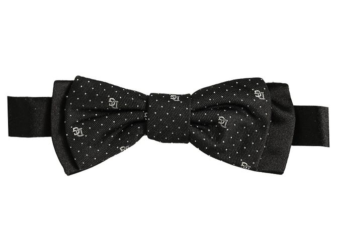Dolce & Gabbana Papillon regolabile DG a pois nero da uomo - vista 4