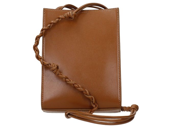 Jil Sander Borsa a tracolla in pelle marrone - vista 3