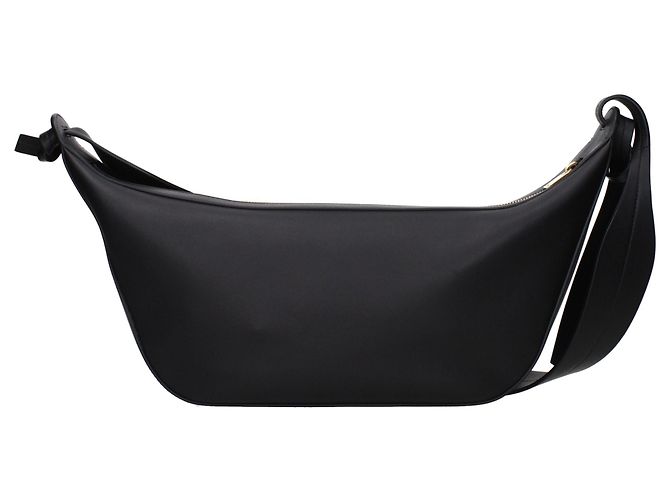 Jil Sander Borsa a tracolla in pelle nera - vista 3