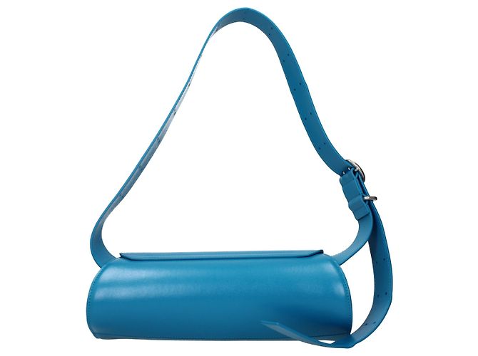 Jil Sander Borsa crossbody in pelle blu - vista 3