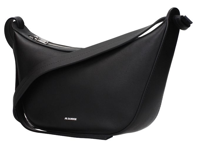 Jil Sander Borsa a tracolla in pelle nera - vista 2
