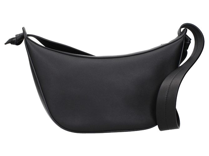 Jil Sander Borsa a tracolla in pelle nera - vista 3
