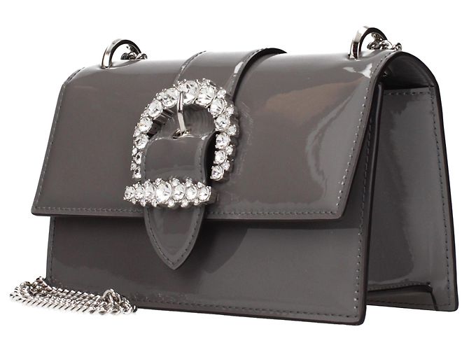 Jimmy Choo Borsa a tracolla in pelle grigia - vista 2