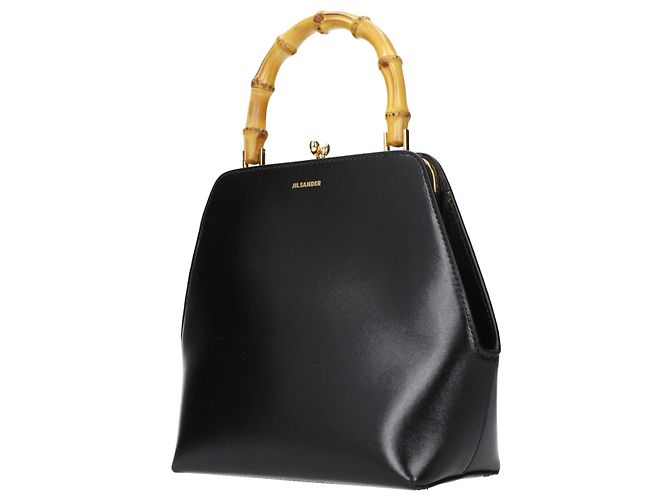 Jil Sander Borsa a mano in pelle nera - vista 2