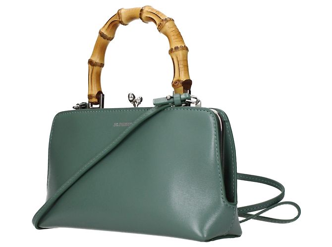 Jil Sander Borsa a mano in pelle verde - vista 2