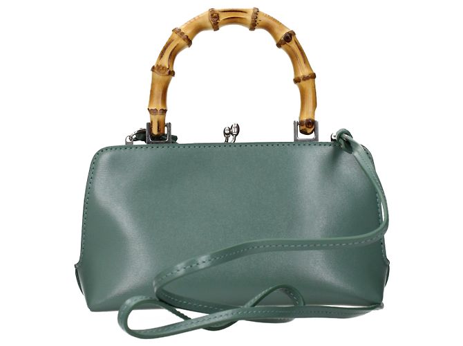 Jil Sander Borsa a mano in pelle verde - vista 3