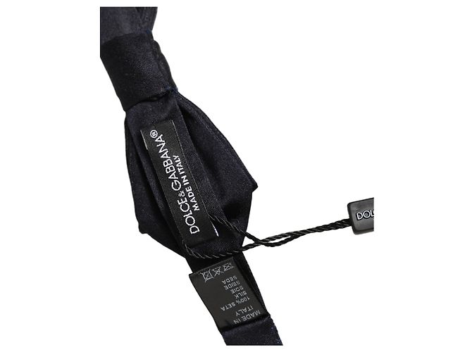 Dolce & Gabbana Papillon regolabile da uomo blu scuro in % seta - vista 4